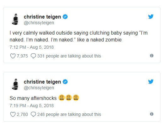 Vợ John Legend kể giây phút khoả thân hãi hùng trốn động đất Indonesia ảnh 4