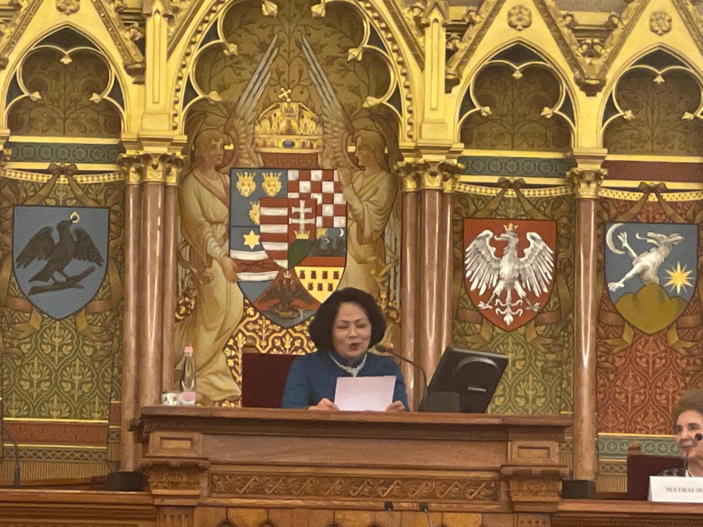 Nguyên Phó Chủ tịch nước Đặng Thị Ngọc Thịnh phát biểu tại diễn đàn. (Ảnh: L.A)