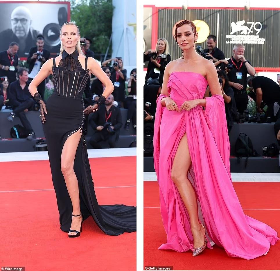 Người mẫu Nga Natasha Poly (trái) và blogger thời trang Marzia Peragine.