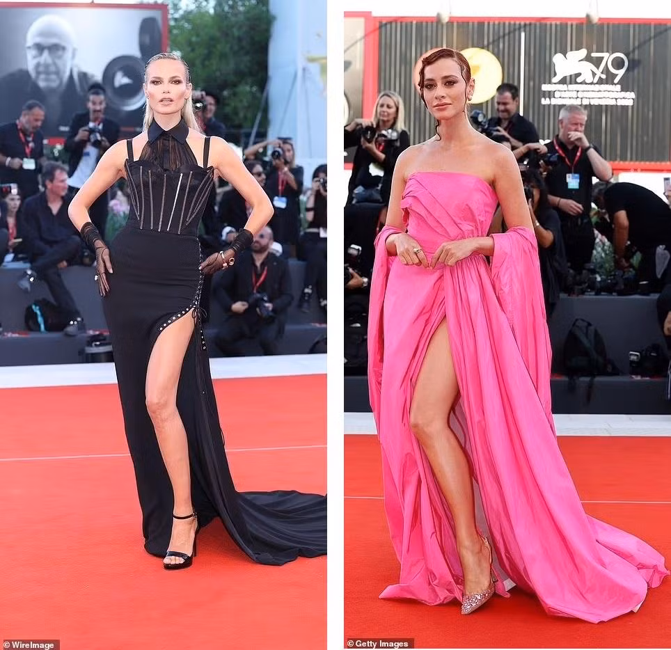 Người mẫu Nga Natasha Poly (trái) và blogger thời trang Marzia Peragine.