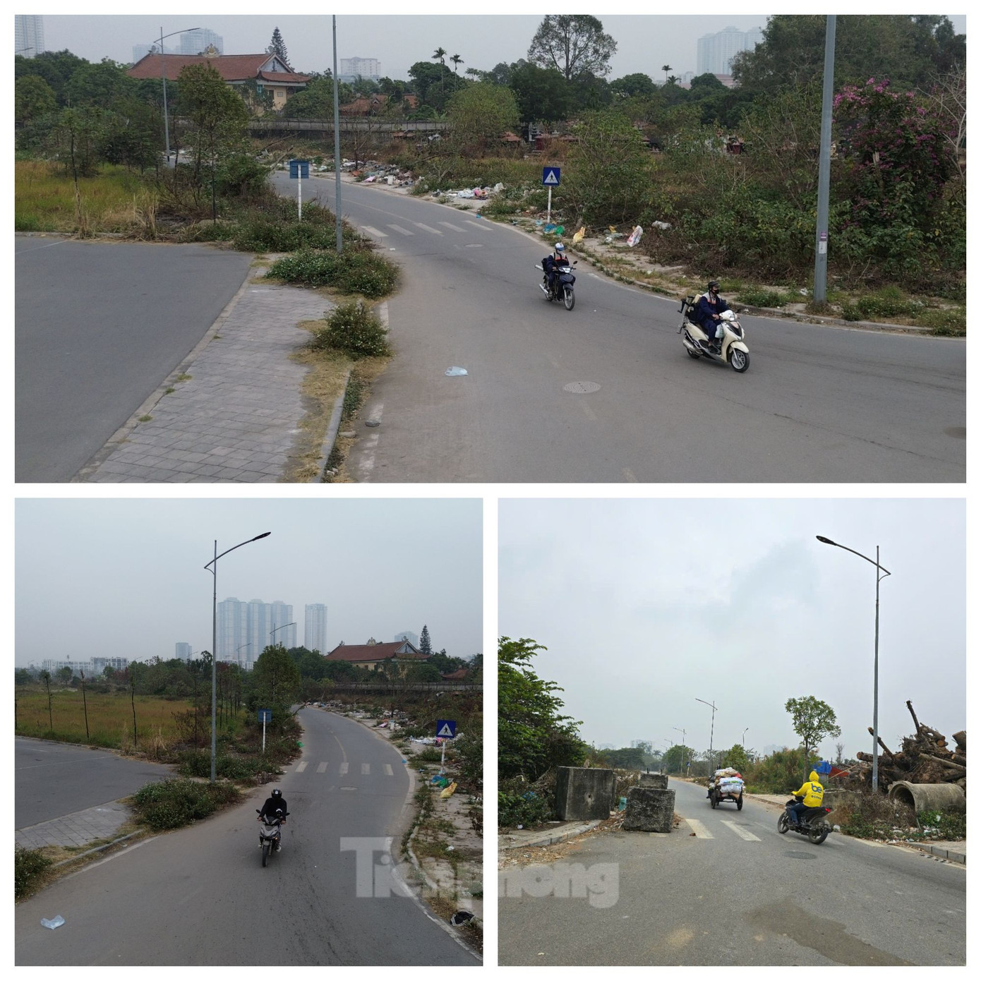 Đối với nút giao đường Phan Trọng Tuệ (đường 70), Chủ tịch Trần Sỹ Thanh yêu cầu chậm nhất trong tháng 6/2025 phải giải quyết xong vướng mắc. Trong năm 2025, phải hoàn thành xây dựng nút giao với đường Phan Trọng Tuệ. Trong ảnh: Người dân đi xe máy di chuyển trên tuyến đường dang dở.