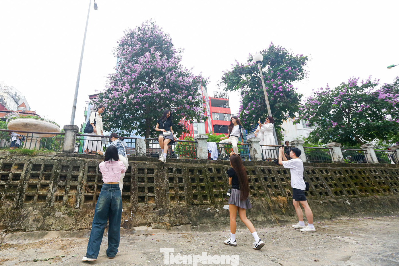 Mọi góc chụp đều đông đúc các "nàng thơ" xếp hàng.