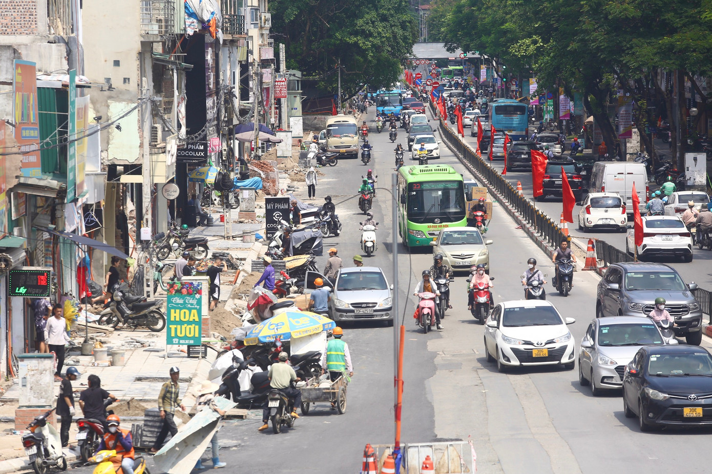 Dự án có tổng chiều dài 521,03m, mặt đường rộng ra 23-30m.