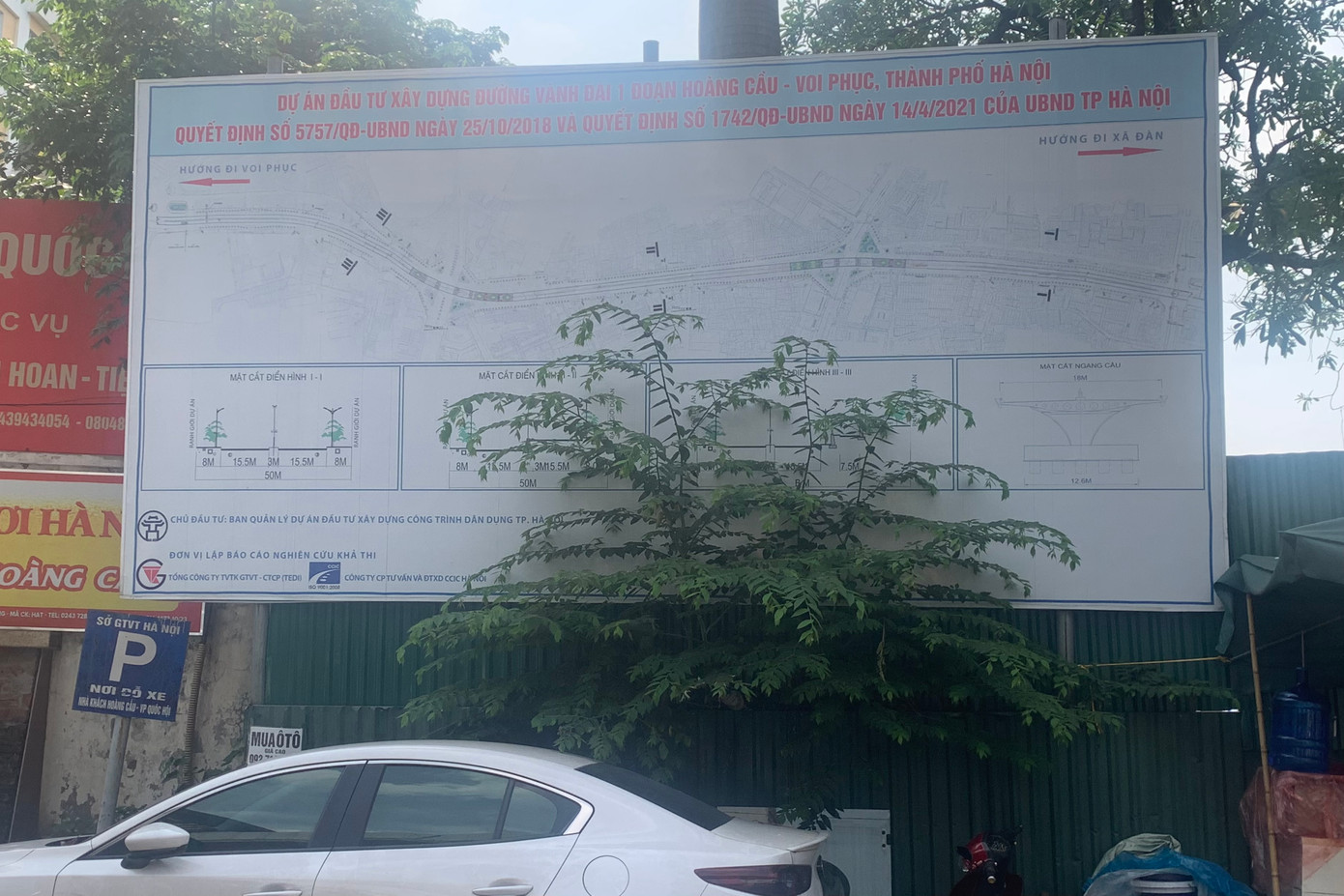 Dự án đường Vành đai 1 đoạn Hoàng Cầu - Voi Phục dài hơn 2,2 km với tổng mức đầu tư hơn 7.200 tỷ đồng.