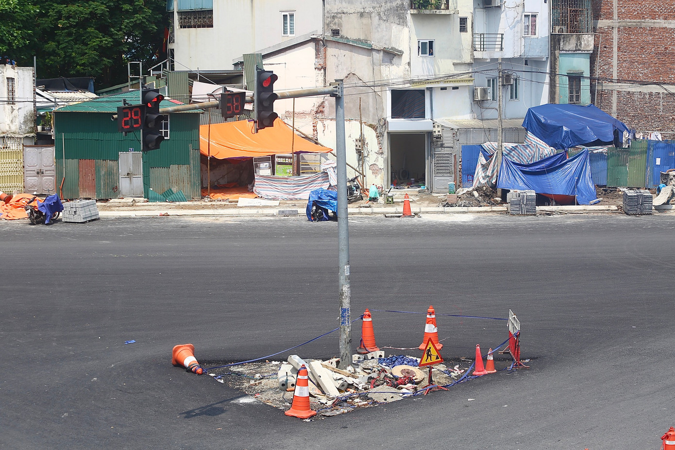 Khu vực giải phóng mặt bằng (GPMB) này có 110 hộ dân nằm trong diện quy hoạch phải di dời.