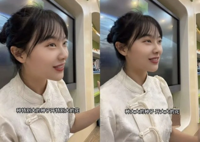 Với ngoại hình xinh đẹp, cô giáo Huang kiếm bộn tiền từ nghề bán hàng online.