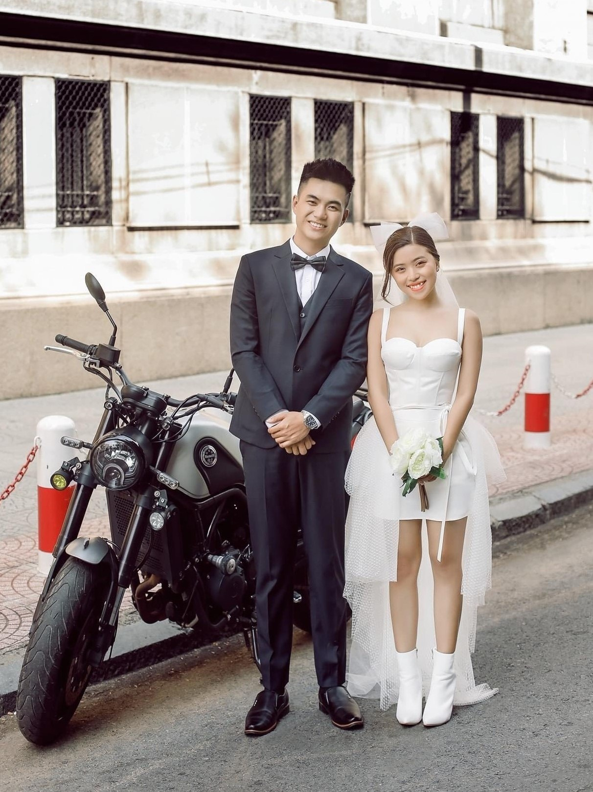 Trăng mật xuyên Việt ảnh 2 Rin và Miên kết hôn vào tháng 5/2022, sau 10 năm quen nhau.