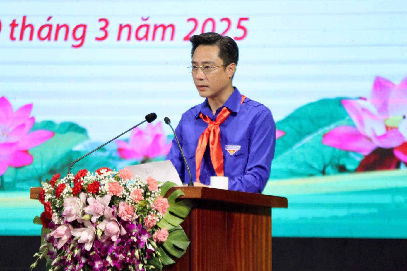 Anh Đặng Thành Huy - Bí thư Tỉnh Đoàn Điện Biên phát biểu tại đại hội. Anh Đặng Thành Huy - Bí thư Tỉnh Đoàn Điện Biên phát biểu tại đại hội.