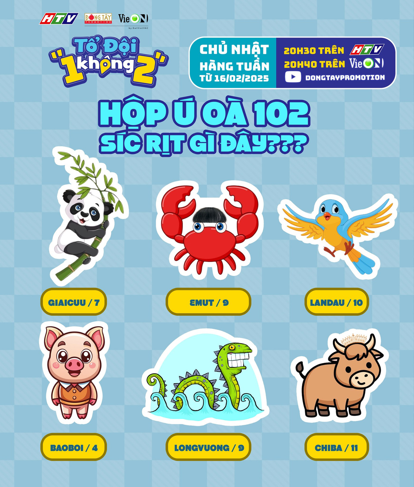 Fan sẽ được "xé túi mù" toàn bộ dàn cast của Tổ Đội "1 Không 2".