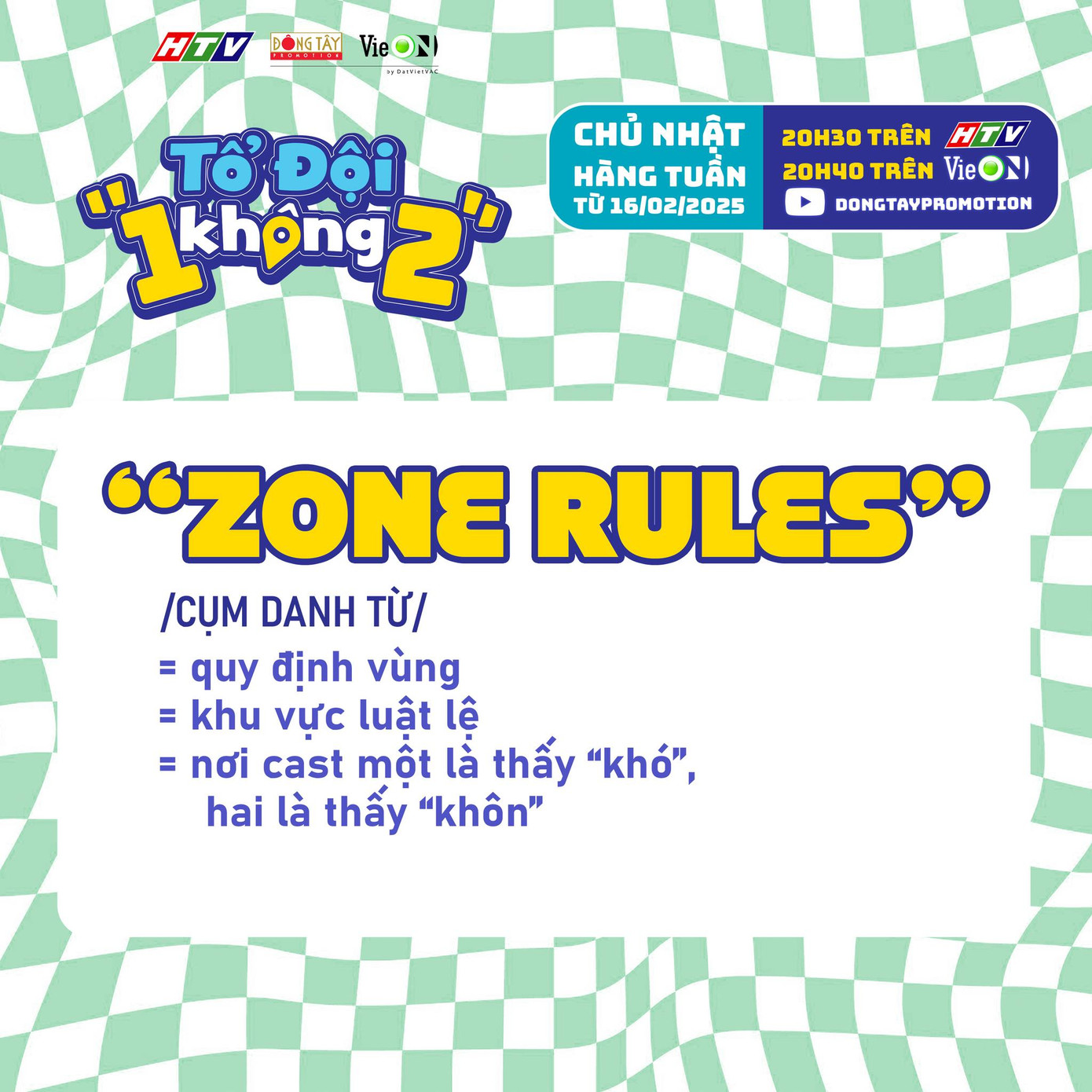 Gameshow Tổ Đội “1 Không 2” khai thác tình bạn, tinh thần đồng đội, cách giải quyết vấn đề của Gen Y và Gen Z.