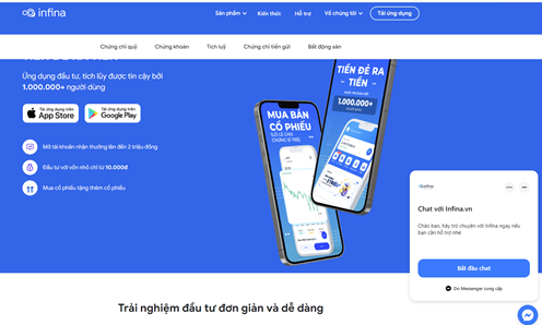 Quảng cáo đầu tư và các sản phẩm của một trong các ứng dụng bị UBCKNN cảnh báo.
