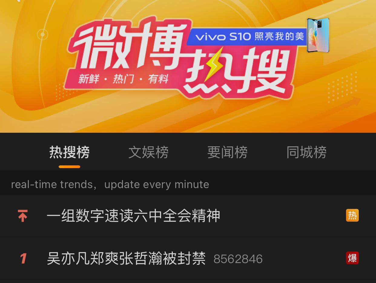 Hashtag của 3 lưu lượng một thời đang là tâm điểm trên Weibo với hơn 190 triệu lượt xem. Hashtag của 3 lưu lượng một thời đang là tâm điểm trên Weibo với hơn 190 triệu lượt xem.