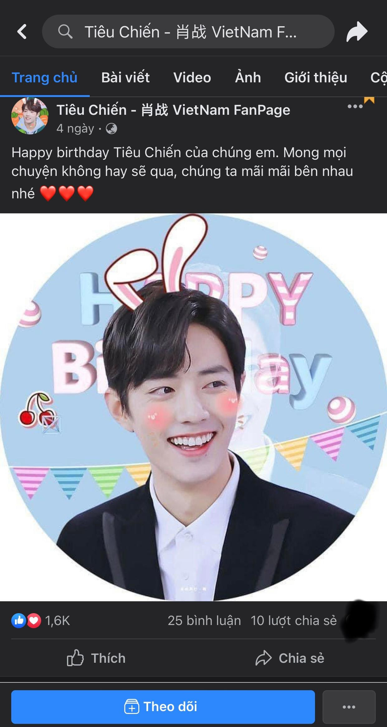 Fanpage Tiêu Chiến tạm khóa mục bình luận để tránh bị netizen chỉ trích. Fanpage Tiêu Chiến tạm khóa mục bình luận để tránh bị netizen chỉ trích.