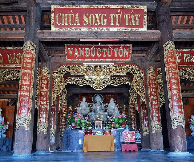 Chính điện chùa Song Tử Tây. Ảnh Lê Thao - Bá Ngọc