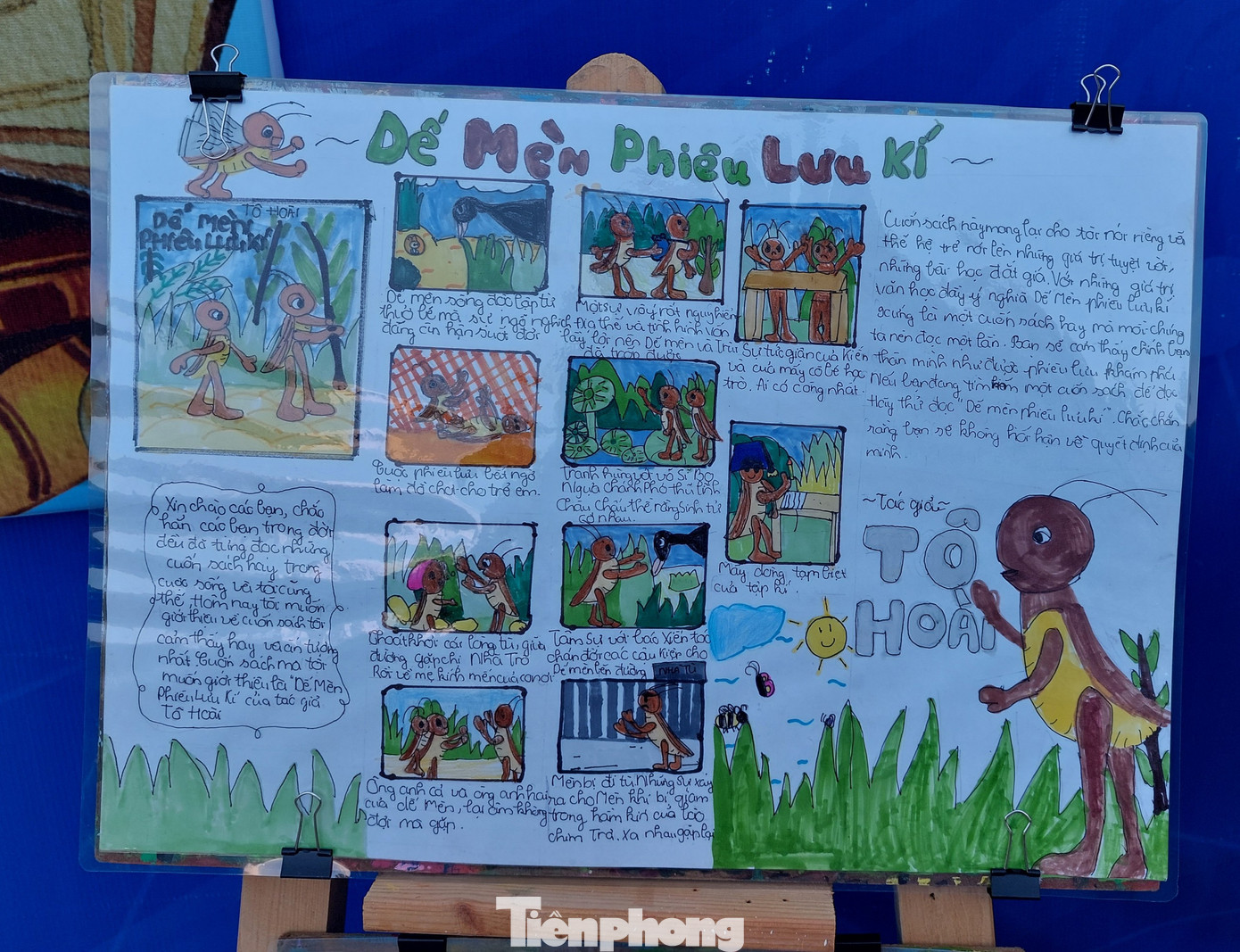 Tác phẩm Dế mèn phiêu lưu ký được học sinh Nguyễn Ngọc Hà (lớp 6A2) thể hiện các tình tiết bằng những hình vẽ sinh động. Qua câu chuyện em nêu lên những cảm xúc, cảm nghĩ và bài học khi đọc xong câu chuyện này.