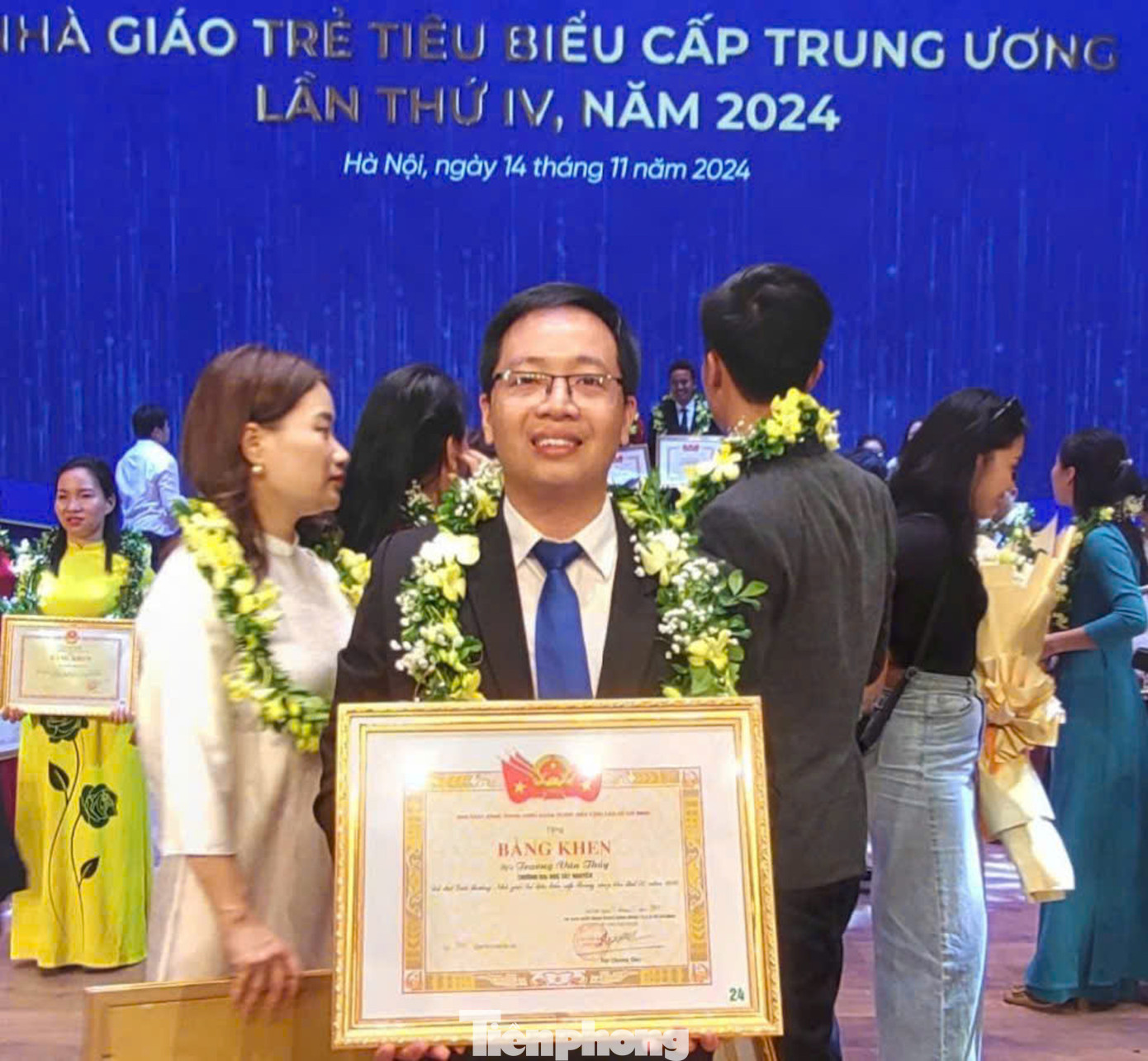 Tiến sĩ Trương Văn Thủy tại lễ tuyên dương nhà giáo trẻ tiêu biểu cấp trung ương