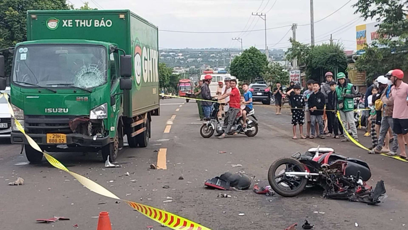 Hiện trường vụ tai nạn.