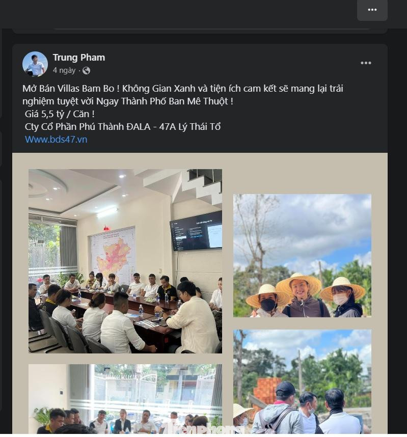 Facebook một cá nhân đăng bán biệt thự Bamboo Villas