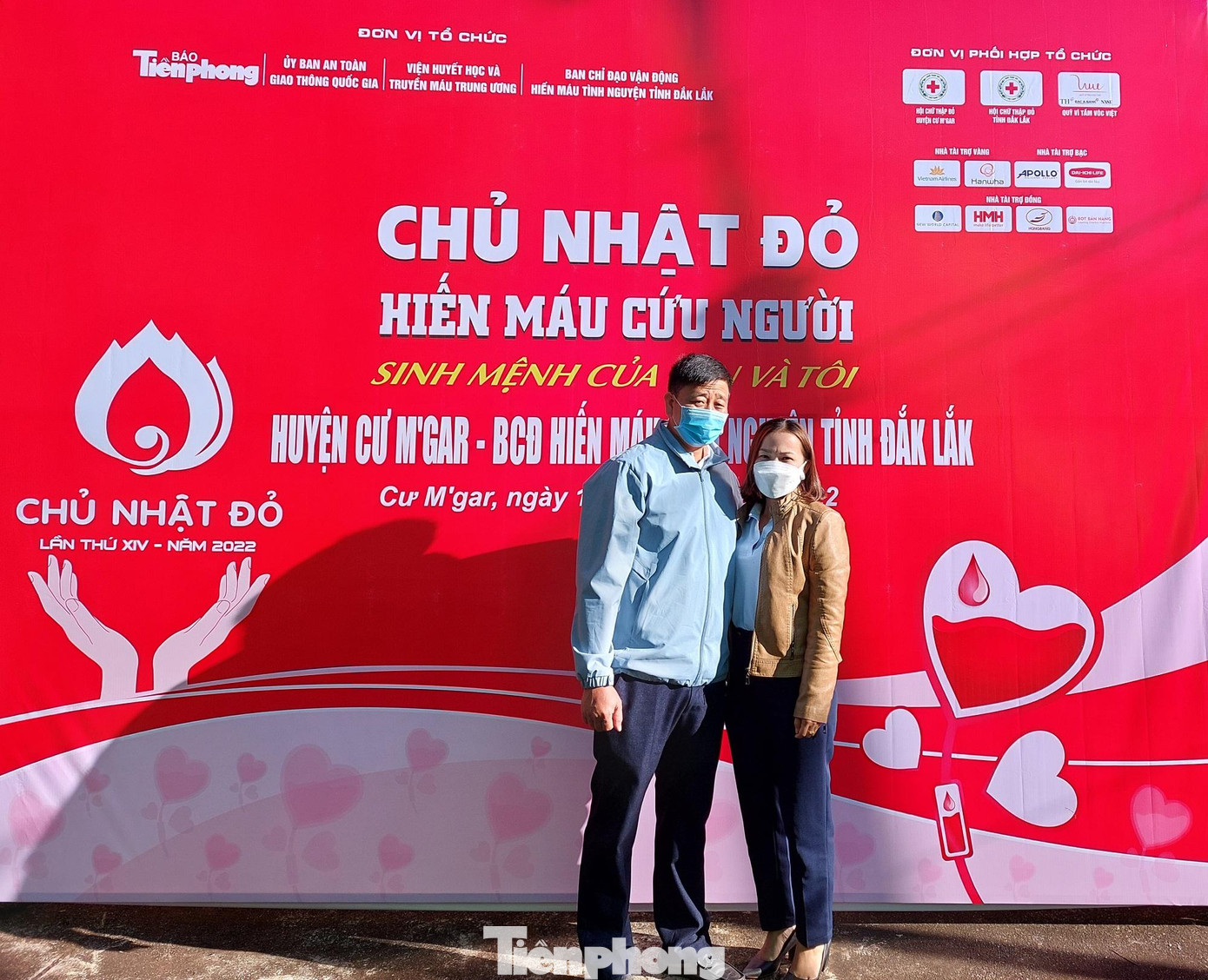 Vợ chồng anh Nguyễn Xuân Tú luôn tích cực trong hiến máu tình nguyện