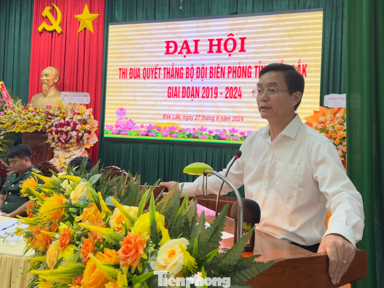 Bí thư Tỉnh ủy Đắk Lắk Nguyễn Đình Trung phát biểu chỉ đạo đại hội.