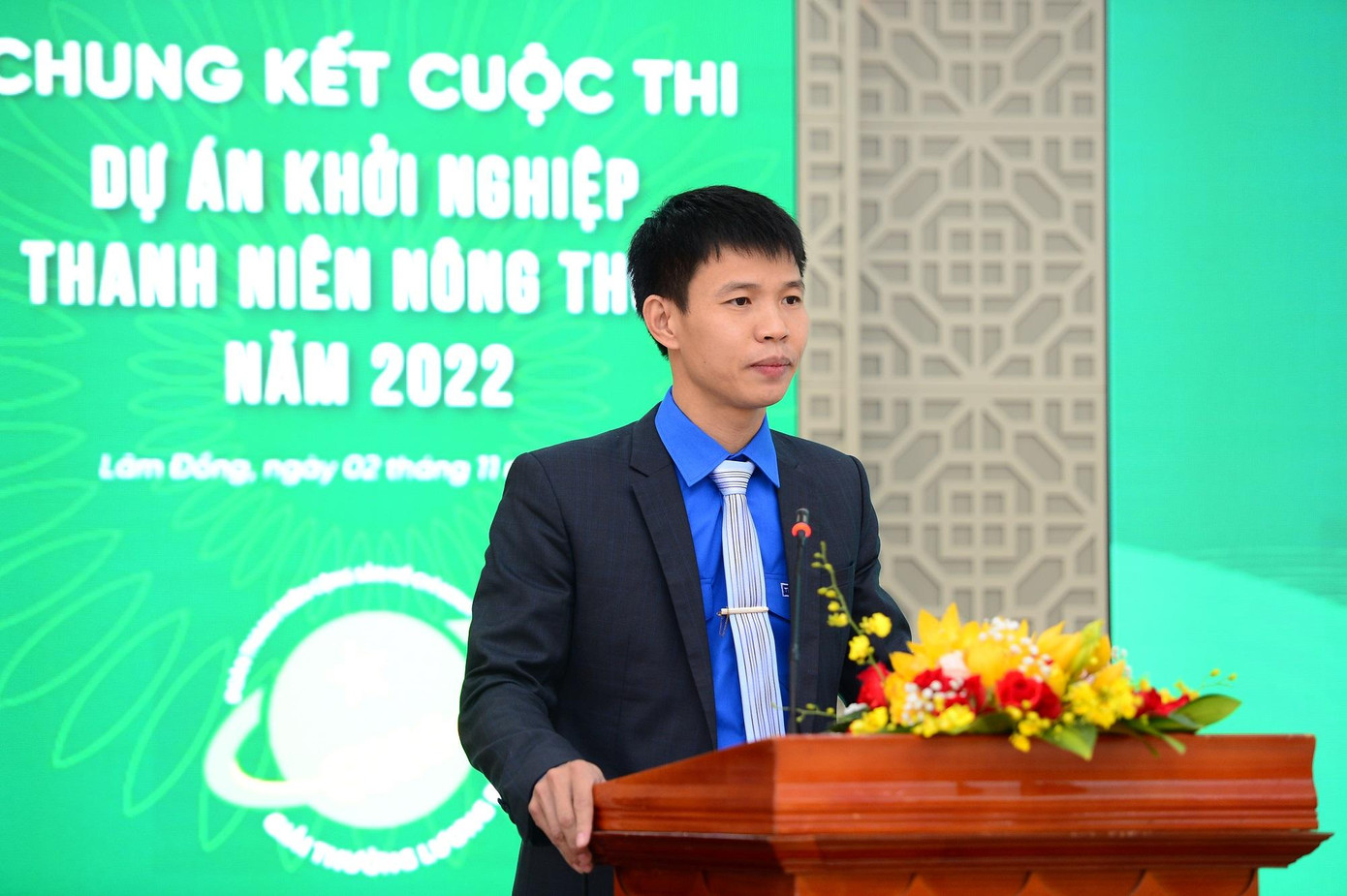 Anh Vũ Minh Thảo - Phó Trưởng ban Thanh niên Nông thôn T.Ư Đoàn phát biểu tại cuộc thi