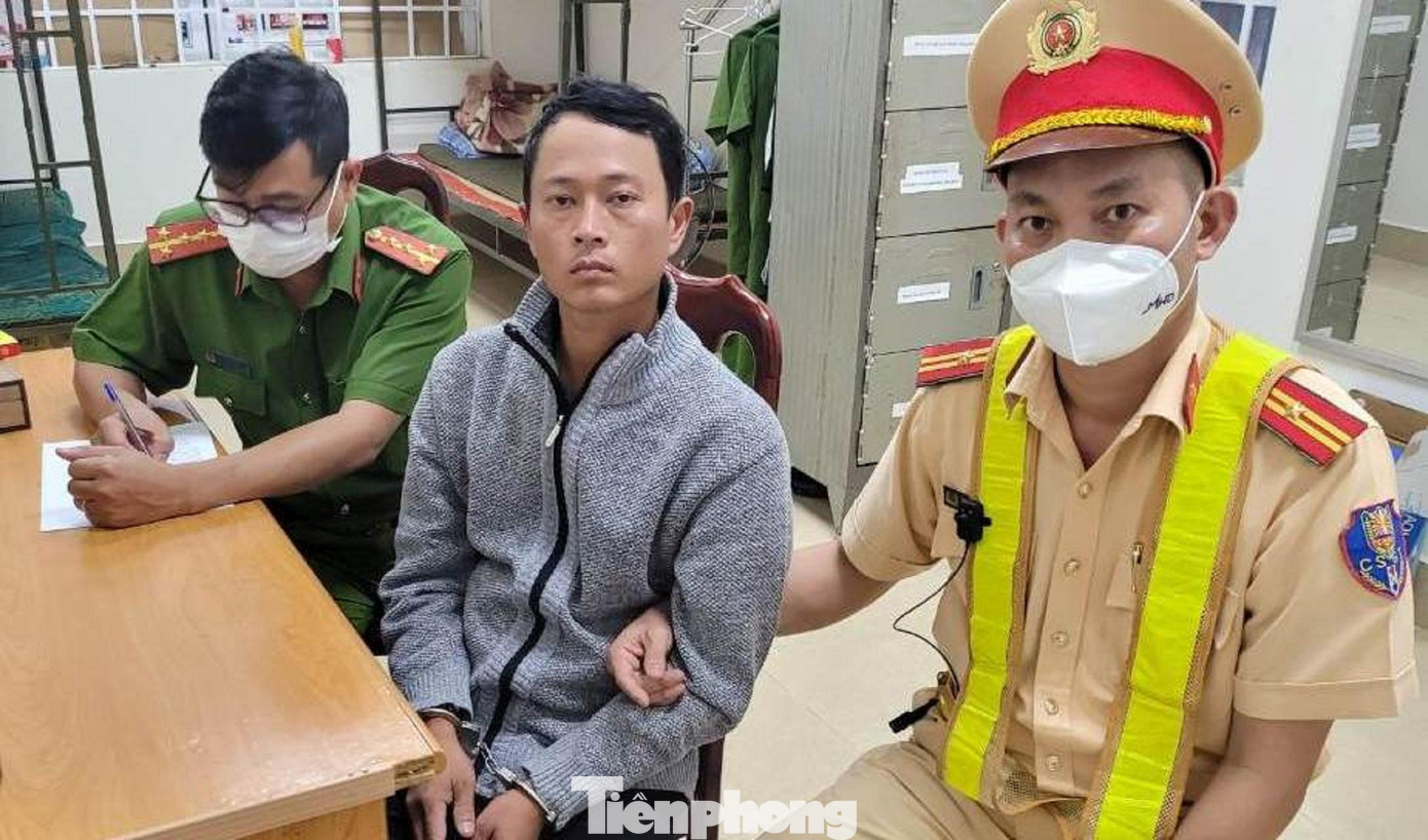 Đối tượng Nghĩa bị công an bắt giữ khi từ Lâm Đồng trốn đến tỉnh Đắk Lắk