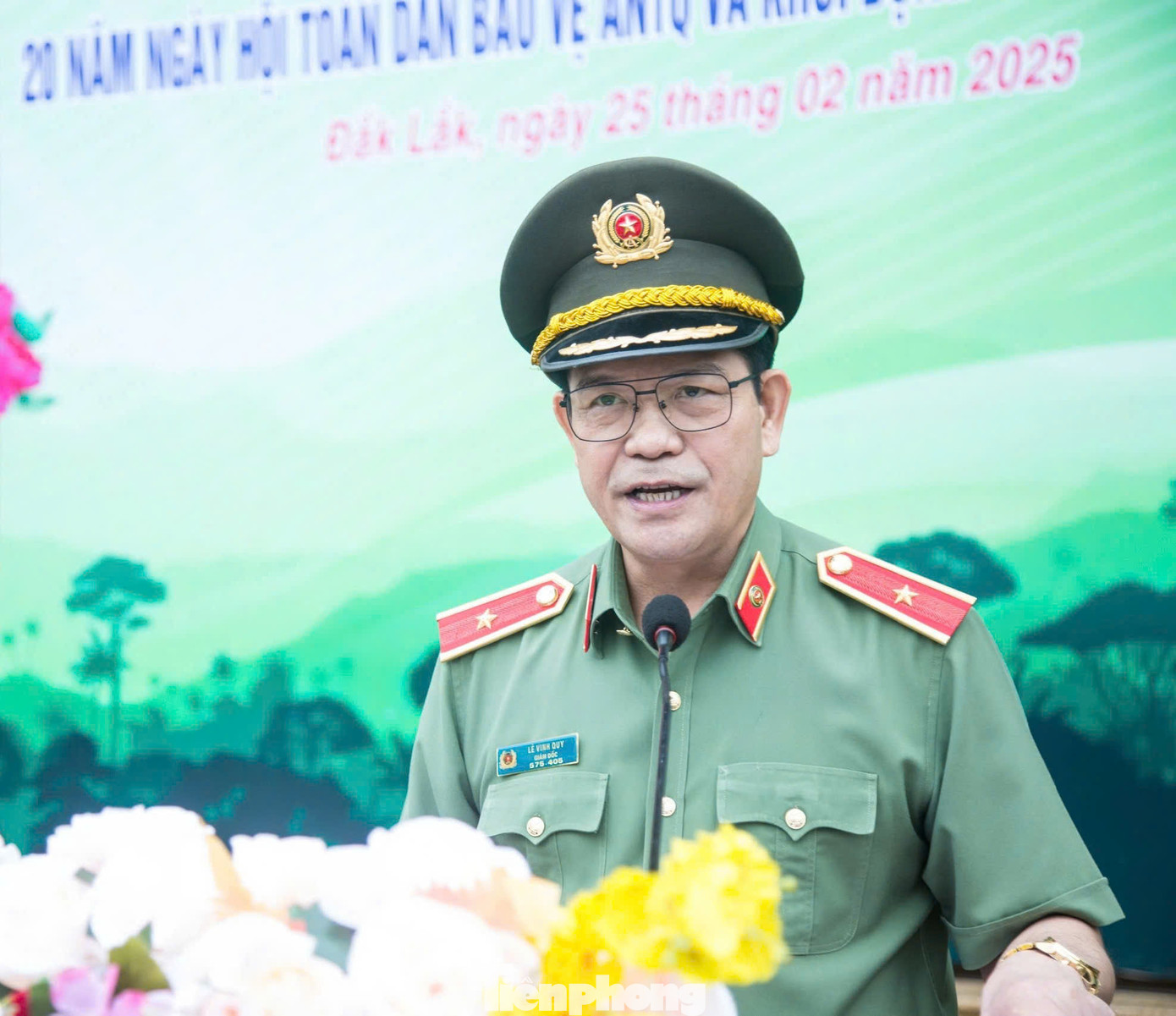 Tại buổi lễ, Thiếu tướng Lê Vinh Quy - Giám đốc Công an tỉnh đã phát động “Tết trồng cây" Xuân Ất Tỵ và khởi động Tháng Thanh niên năm 2025.