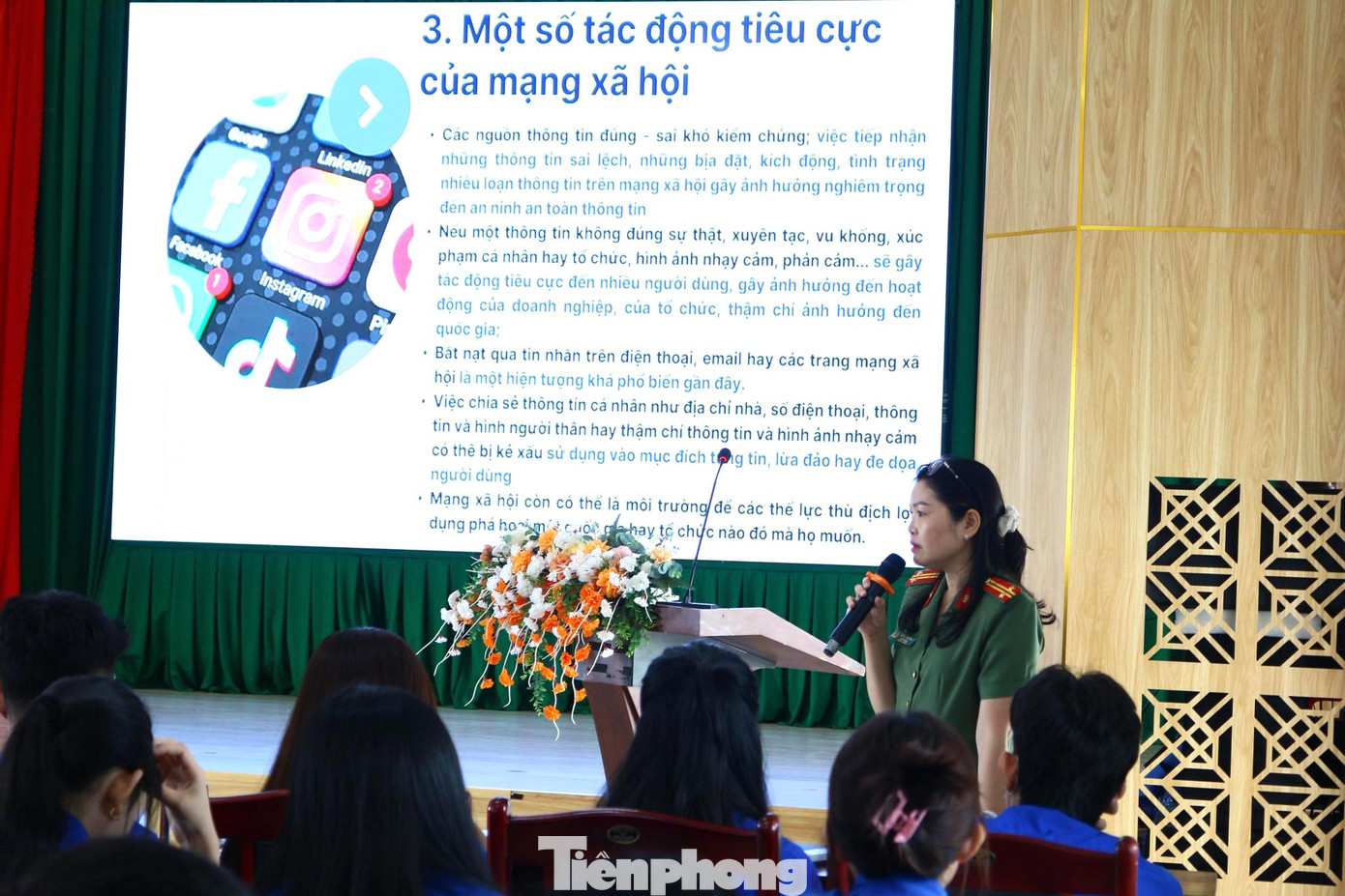 Nhiều chuyên đề giúp học viên rèn luyện tư duy cảnh giác, chủ động phòng ngừa và ứng xử linh hoạt trước các tình huống nhạy cảm.