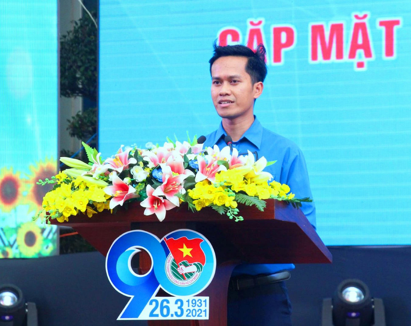 Đồng chí Y Lê Pas Tơ, Phó bí thư thường trực tỉnh đoàn Đắk Lắk phát biểu tại buổi gặp mặt Đồng chí Y Lê Pas Tơ, Phó bí thư thường trực tỉnh đoàn Đắk Lắk phát biểu tại buổi gặp mặt