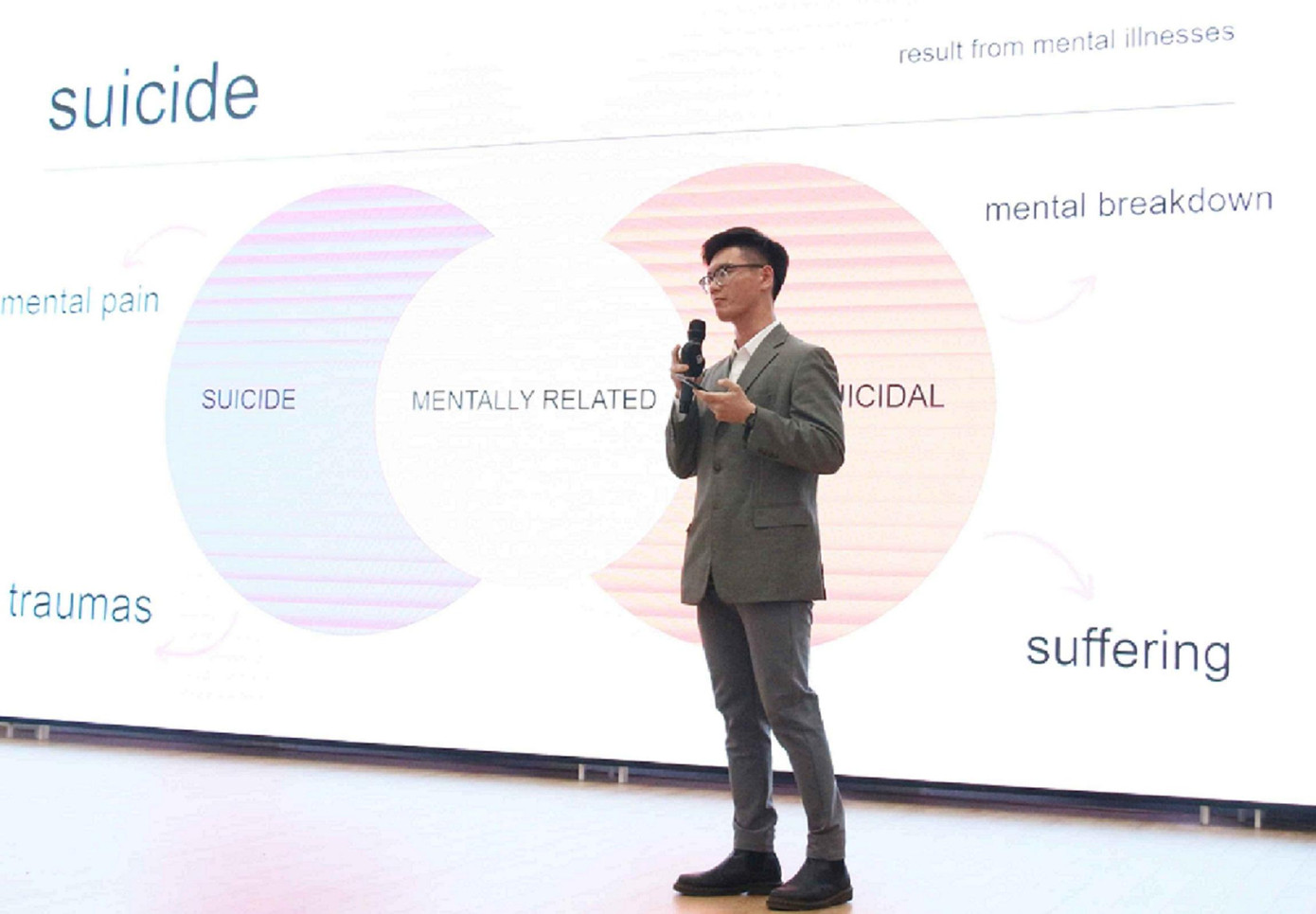 Sinh viên Lê Bá Hoàng Sơn thuyết trình Sinh viên Lê Bá Hoàng Sơn thuyết trình