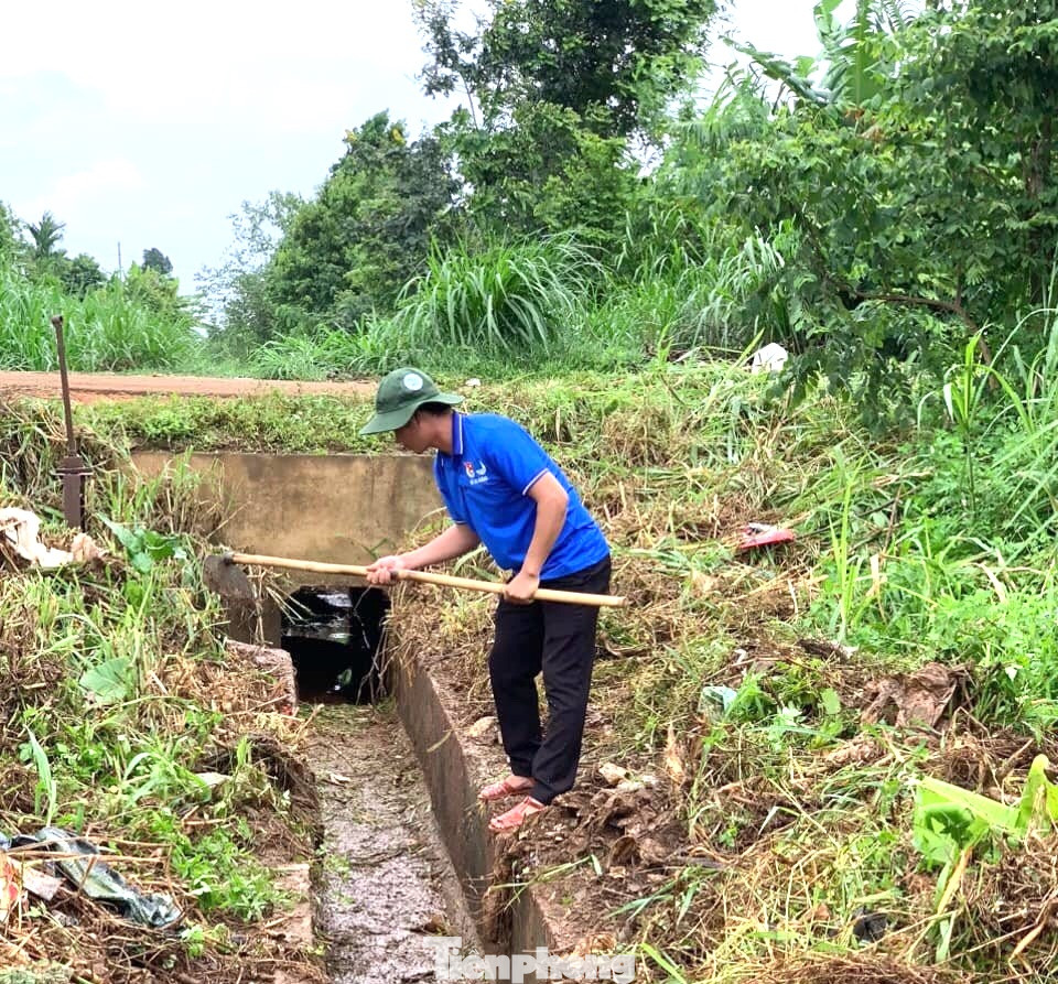Các tình nguyện viên phát, dọn 1km đường do đoàn xã quản lý; tổ chức dọn dẹp và phát quang khu vực các tuyến đường nhánh, đường xương cá tại các thôn với hơn 2km; phát, vét tuyến mương hơn 0,5km...