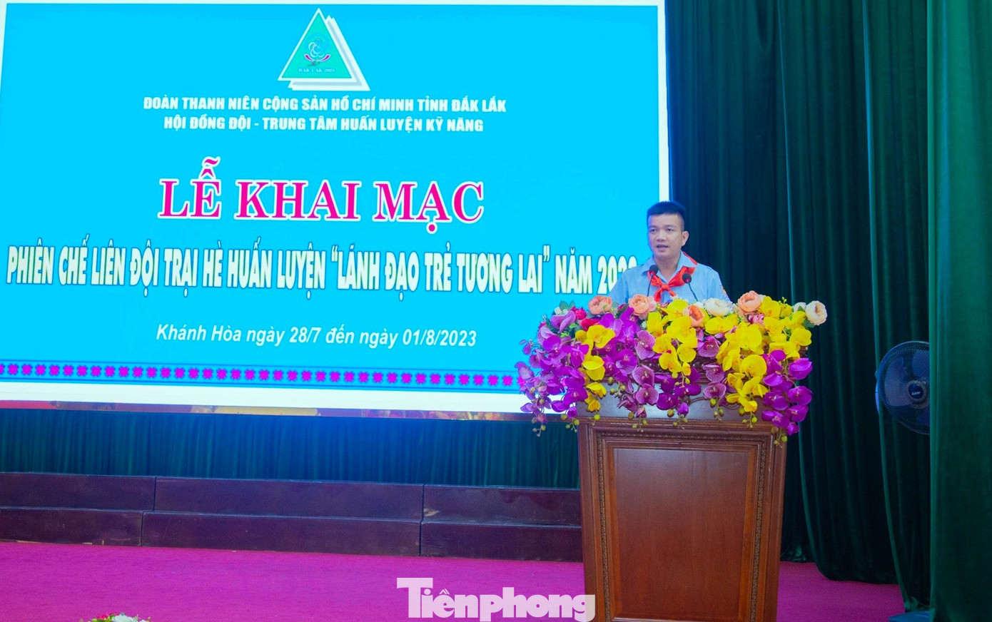 Anh Trần Doãn Tới, Phó Bí thư Tỉnh Đoàn Đắk Lắk phát biểu khai mạc Anh Trần Doãn Tới, Phó Bí thư Tỉnh Đoàn Đắk Lắk phát biểu khai mạc
