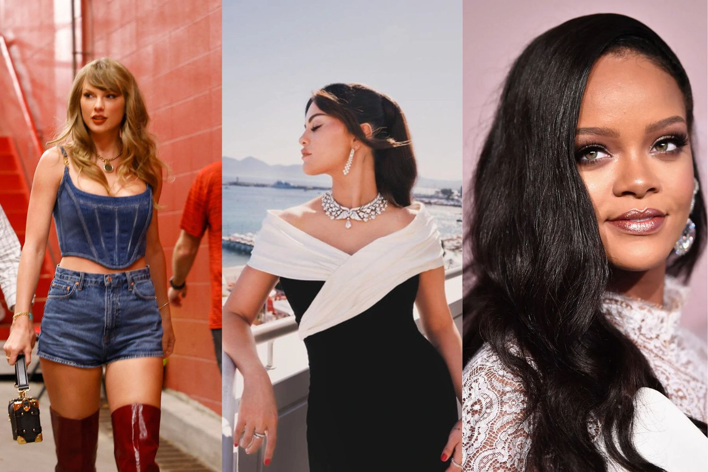 Taylor Swift, Rihanna, Selena Gomez là 3 nữ tỷ phú "hàng real" của làng nhạc thế giới. Taylor Swift, Rihanna, Selena Gomez là 3 nữ tỷ phú "hàng real" của làng nhạc thế giới.