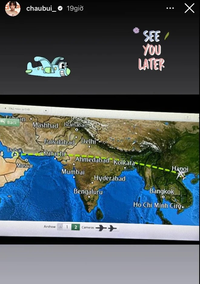 Trước đó, Châu Bùi rất háo hức với chuyến đi này.