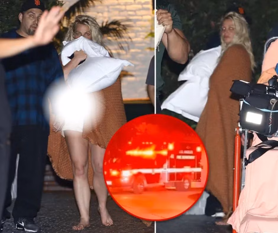 Britney Spears rời khỏi khách sạn trong tình trạng nhếch nhác.