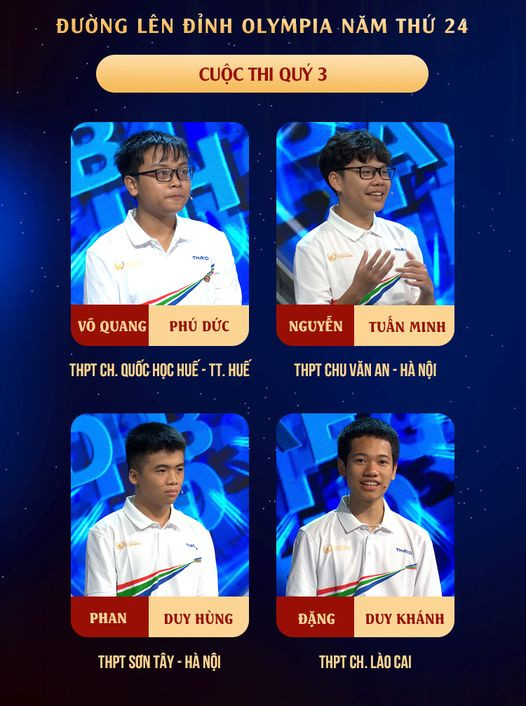 Nguồn: Fanpage Đường Lên Đỉnh Olympia