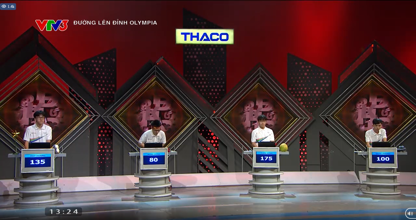 Bốn nam sinh đều thi đấu một cách xuất sắc.