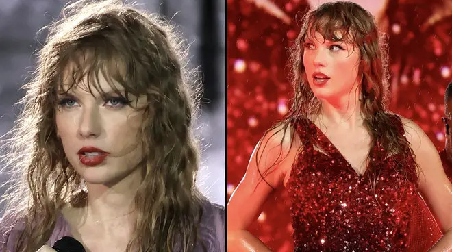 Mái tóc của Taylor Swift gần như ướt nhẹp khi càng về cuối show diễn.