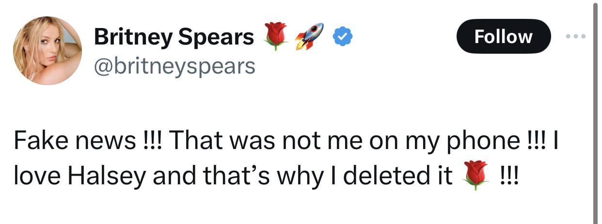 Lời giải thích của Britney Spears khiến nhiều người yên tâm.