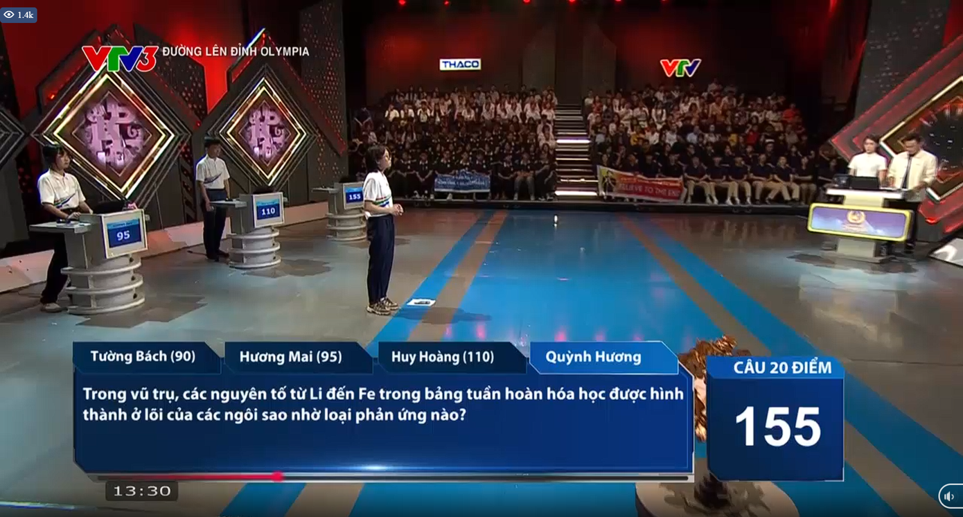 Nữ sinh Hà Nội liên tiếp trả lời chính xác tất cả câu hỏi.