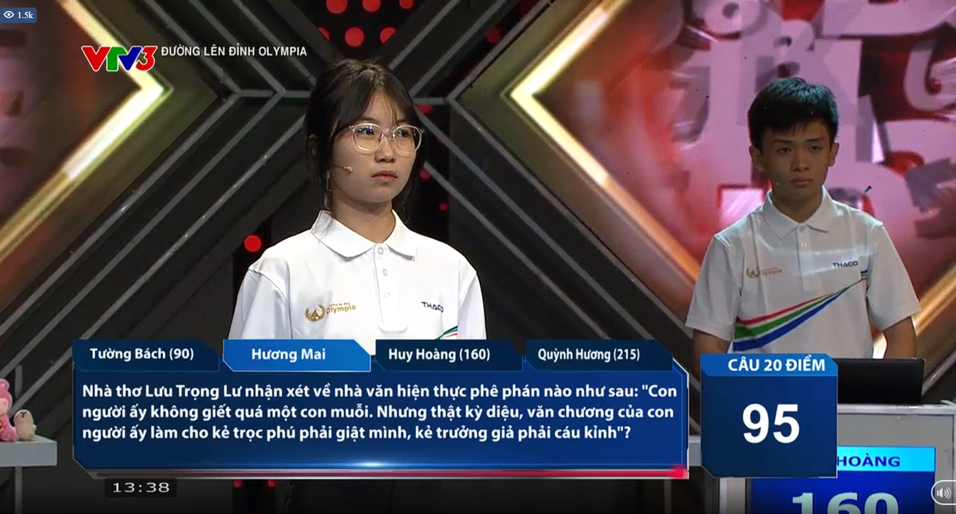 Hương Mai nỗ lực ở lượt thi của mình.