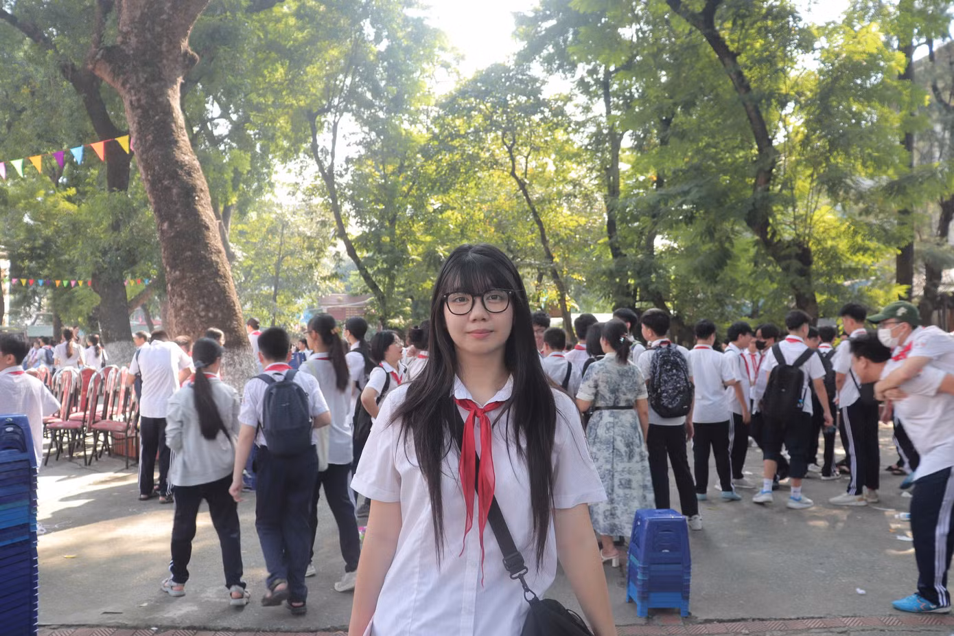 Bảo Trân đã sẵn sàng để bước vào một năm học mới.