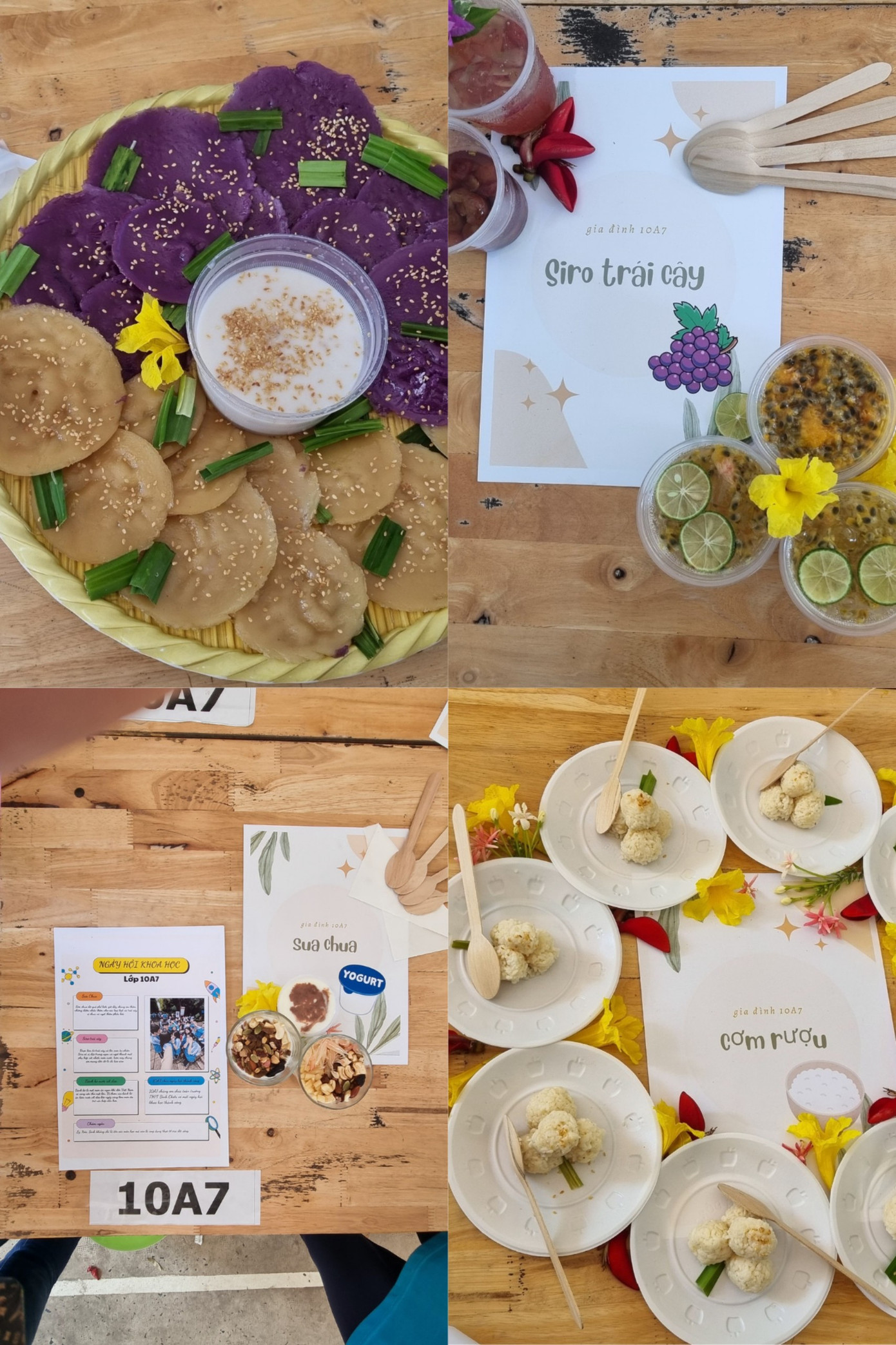 Thành phẩm của teen khối 10 trong cuộc thi “Vui khỏe cùng thực phẩm lên men từ vi sinh vật”.