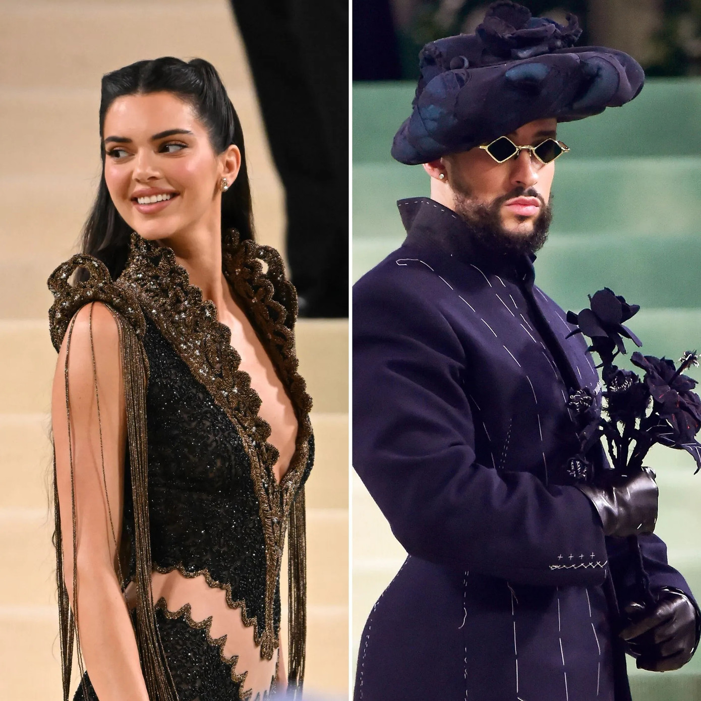 Kendall Jenner và Bad Bunny trên thảm đỏ Met Gala 2024. Kendall Jenner và Bad Bunny trên thảm đỏ Met Gala 2024.