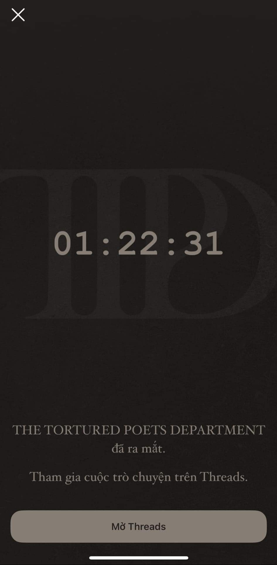 Chiếc đồng hồ đếm ngược đến giờ phát hành The Tortured Poets Department: The Anthology. Chiếc đồng hồ đếm ngược đến giờ phát hành The Tortured Poets Department: The Anthology.