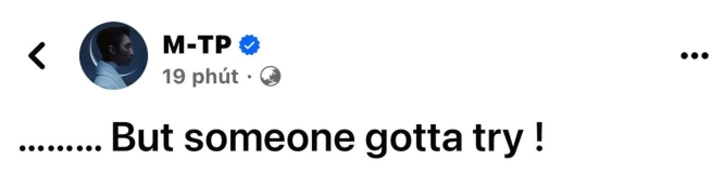 Status mới của Sơn Tùng giống phần đáp lời lại dòng trạng thái của Hải Tú.