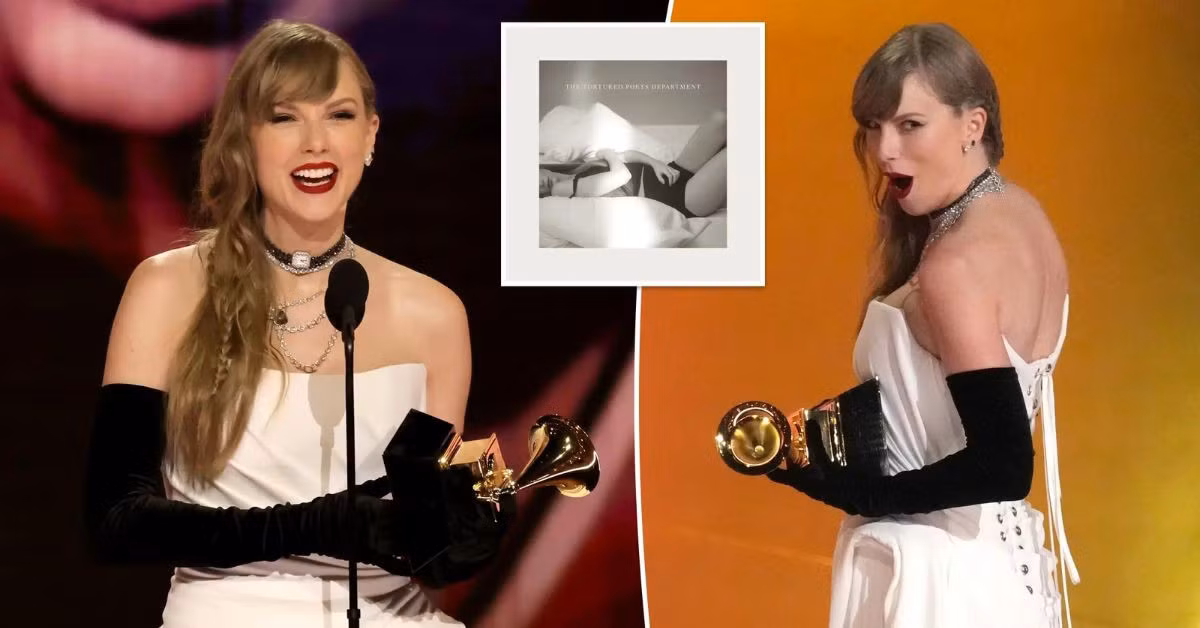 Taylor Swift gây bão mạng xã hội khi thông báo album mới tại lễ trao giải Grammys.