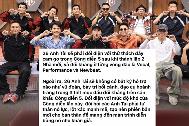 Luật chơi mới sẽ giúp các "anh tài" bứt phá bản thân trên sân khấu.