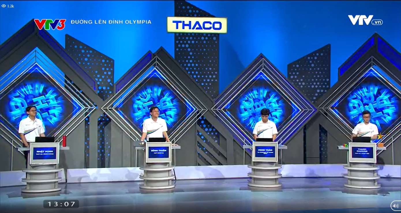 Các thí sinh chuẩn bị bước vào phần thi Khởi động.