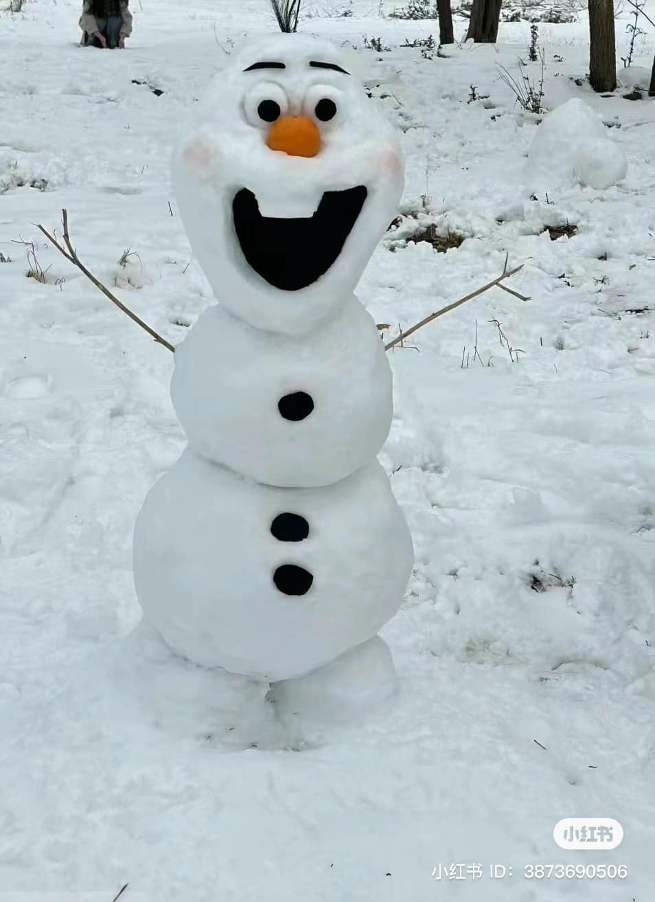 Người tuyết sao có thể thiếu Olaf! Nguồn: Xiaohongshu